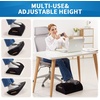 image:imageSAIREIDER Foot RestVibration Massage Adjustable Memory Foam Footrest for Muscles Relaxing and Pain ReliefFoot Rest for Gaming Computer Desk Car HomeBlack