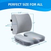 image:imageSAIREIDER Lumbar Support Pillow and Office Chair Cushion Memory Foam Car Seat Cushions Back Support Pillows Reduce Pressure On Tailbone and Sciatic Nerve Relieve Pain of Back and LumbarGreySeat Cushionlumbar Pillowgrey