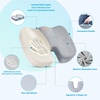 image:imageSAIREIDER Lumbar Support Pillow and Office Chair Cushion Memory Foam Car Seat Cushions Back Support Pillows Reduce Pressure On Tailbone and Sciatic Nerve Relieve Pain of Back and LumbarGreySeat Cushionlumbar Pillowgrey