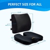 image:imageSAIREIDER Lumbar Support Pillow and Office Chair Cushion Memory Foam Car Seat Cushions Back Support Pillows Reduce Pressure On Tailbone and Sciatic Nerve Relieve Pain of Back and LumbarGreySeat Cushionlumbar Pillowblack