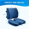 image:imageSAIREIDER Lumbar Support Pillow and Office Chair Cushion Memory Foam Car Seat Cushions Back Support Pillows Reduce Pressure On Tailbone and Sciatic Nerve Relieve Pain of Back and LumbarGreySeat Cushionlumbar Pillownavy