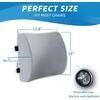 image:imageSAIREIDER Lumbar Support Pillow and Office Chair Cushion Memory Foam Car Seat Cushions Back Support Pillows Reduce Pressure On Tailbone and Sciatic Nerve Relieve Pain of Back and LumbarGreyLumbar Pillowgrey