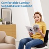 image:imageSAIREIDER Lumbar Support Pillow and Office Chair Cushion Memory Foam Car Seat Cushions Back Support Pillows Reduce Pressure On Tailbone and Sciatic Nerve Relieve Pain of Back and LumbarGreySeat Cushionlumbar Pillowblack