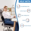 image:imageSAIREIDER Lumbar Support Pillow and Office Chair Cushion Memory Foam Car Seat Cushions Back Support Pillows Reduce Pressure On Tailbone and Sciatic Nerve Relieve Pain of Back and LumbarGreySeat Cushionlumbar Pillowblack