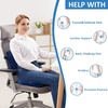 image:imageSAIREIDER Lumbar Support Pillow and Office Chair Cushion Memory Foam Car Seat Cushions Back Support Pillows Reduce Pressure On Tailbone and Sciatic Nerve Relieve Pain of Back and LumbarGreySeat Cushionlumbar Pillownavy