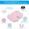 image:imageSAIREIDER Office Chair Cushion Car Seat Cushion Memory Foam Coccyx Cushion Pads for Tailbone Pain Sciatica Relief Pillow Correct Sitting Posture BlackChair Cushionpink