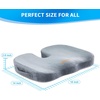 image:imageSAIREIDER Office Chair Cushion Car Seat Cushion Memory Foam Coccyx Cushion Pads for Tailbone Pain Sciatica Relief Pillow Correct Sitting Posture BlackChair Cushiongrey