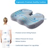 image:imageSAIREIDER Office Chair Cushion Car Seat Cushion Memory Foam Coccyx Cushion Pads for Tailbone Pain Sciatica Relief Pillow Correct Sitting Posture BlackChair Cushiongrey