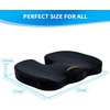 image:imageSAIREIDER Office Chair Cushion Car Seat Cushion Memory Foam Coccyx Cushion Pads for Tailbone Pain Sciatica Relief Pillow Correct Sitting Posture BlackChair Cushionblack
