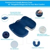 image:imageSAIREIDER Office Chair Cushion Car Seat Cushion Memory Foam Coccyx Cushion Pads for Tailbone Pain Sciatica Relief Pillow Correct Sitting Posture BlackChair Cushionnavy