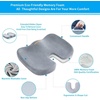 image:imageSAIREIDER Office Chair Cushion Car Seat Cushion Memory Foam Coccyx Cushion Pads for Tailbone Pain Sciatica Relief Pillow Correct Sitting Posture BlackChair Cushiongrey