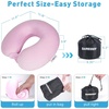 image:imageSAIREIDER Travel Pillow 100 Memory Foam Airplanes Neck Pillows Prevent The Heads from Falling Forward Travel Neck Pillows with Sleep Mask and Earplugs Navy BluePinkstorage Bag