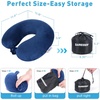 image:imageSAIREIDER Travel Pillow 100 Memory Foam Airplanes Neck Pillows Prevent The Heads from Falling Forward Travel Neck Pillows with Sleep Mask and Earplugs Navy BlueNavy Bluestorage Bag