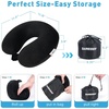 image:imageSAIREIDER Travel Pillow 100 Memory Foam Airplanes Neck Pillows Prevent The Heads from Falling Forward Travel Neck Pillows with Sleep Mask and Earplugs Navy BlueBlackstorage Bag