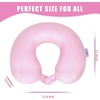 image:imageSAIREIDER Travel Pillow 100 Memory Foam Airplanes Neck Pillows Prevent The Heads from Falling Forward Travel Neck Pillows with Sleep Mask and Earplugs Navy BluePink