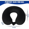 image:imageSAIREIDER Travel Pillow 100 Memory Foam Airplanes Neck Pillows Prevent The Heads from Falling Forward Travel Neck Pillows with Sleep Mask and Earplugs Navy BlueBlack