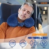 image:imageSAIREIDER Travel Pillow 100 Memory Foam Airplanes Neck Pillows Prevent The Heads from Falling Forward Travel Neck Pillows with Sleep Mask and Earplugs Navy BlueNavy Blue