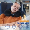 image:imageSAIREIDER Travel Pillow 100 Memory Foam Airplanes Neck Pillows Prevent The Heads from Falling Forward Travel Neck Pillows with Sleep Mask and Earplugs Navy BlueBlack