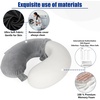 image:imageSAIREIDER Travel Pillow 100 Memory Foam Airplanes Neck Pillows Prevent The Heads from Falling Forward Travel Neck Pillows with Sleep Mask and Earplugs Navy BlueGreytravel Kit