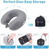 image:imageSAIREIDER Travel Pillow 100 Memory Foam Airplanes Neck Pillows Prevent The Heads from Falling Forward Travel Neck Pillows with Sleep Mask and Earplugs Navy BlueGreytravel Kit