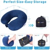 image:imageSAIREIDER Travel Pillow 100 Memory Foam Airplanes Neck Pillows Prevent The Heads from Falling Forward Travel Neck Pillows with Sleep Mask and Earplugs Navy BlueNavy Bluetravel Kit