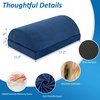 image:imageSAIREIDER Vibration Massage Desk Foot RestAdjustable Memory Foam Footrest for Work Gaming and Home Foot Stool Pillow for All Day Support Navy