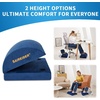image:imageSAIREIDER Vibration Massage Desk Foot RestAdjustable Memory Foam Footrest for Work Gaming and Home Foot Stool Pillow for All Day Support Navy