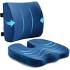 image:imageSAIREIDER Lumbar Support Pillow and Office Chair Cushion Memory Foam Car Seat Cushions Back Support Pillows Reduce Pressure On Tailbone and Sciatic Nerve Relieve Pain of Back and LumbarGreySeat Cushionlumbar Pillownavy