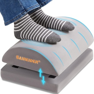 image:imageSAIREIDER Foot Rest for Under Desk at WorkSupport Feet Vibration Massage to Relax MusclesAdjustable Memory Foam Footrest Foot Rest for Office Chair Gaming Chair Home Sofa Grey