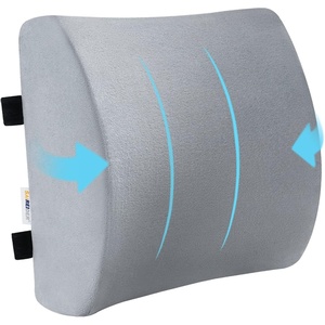 image:imageSAIREIDER Lumbar Support Pillow and Office Chair Cushion Memory Foam Car Seat Cushions Back Support Pillows Reduce Pressure On Tailbone and Sciatic Nerve Relieve Pain of Back and LumbarGreyLumbar Pillowgrey