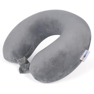 image:imageSAIREIDER Travel Pillow 100 Memory Foam Airplanes Neck Pillows Prevent The Heads from Falling Forward Travel Neck Pillows with Sleep Mask and Earplugs Navy BlueGrey